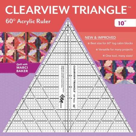 Clearview Triangle 10 inch - 60° Squadra in Acrilico C&T Publishing - 1