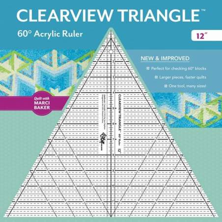 Clearview Triangle 12 inch - 60° Squadra in Acrilico C&T Publishing - 1