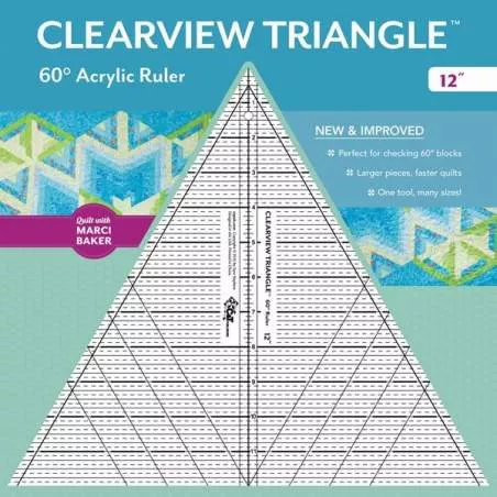 Clearview Triangle 12 inch - 60° Squadra in Acrilico C&T Publishing - 1