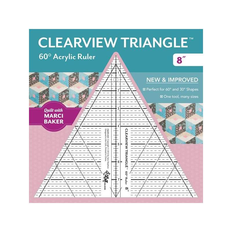 Clearview Triangle 8 inch - 60° Squadra in Acrilico C&T Publishing - 1