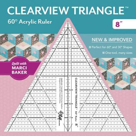 Clearview Triangle 8 inch - 60° Squadra in Acrilico C&T Publishing - 1