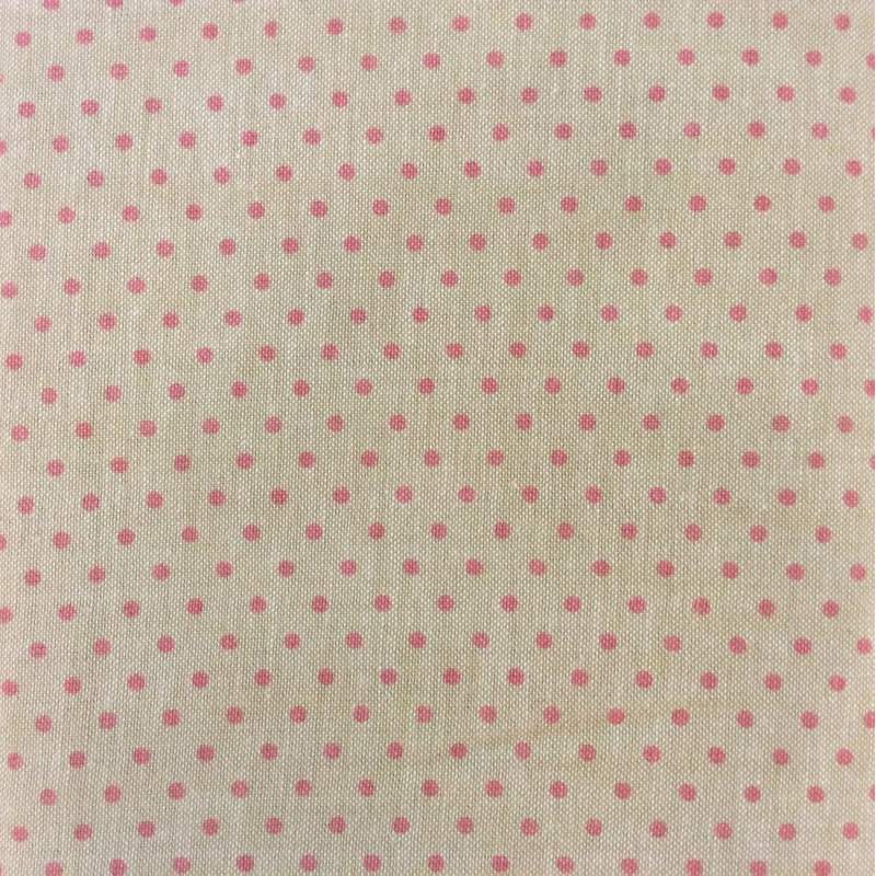 Mas D’Ouvan, Tessuto Ecrù con pois Rosa Mas D’Ouvan - 1
