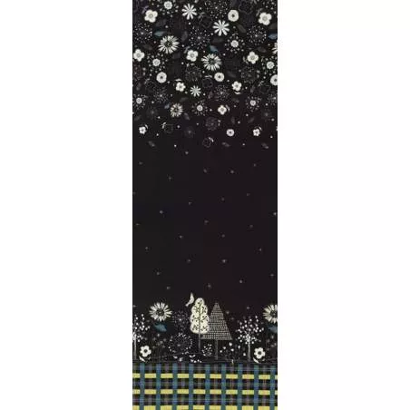 Lecien Lecre Spring, Tessuto Nero con Fiori e Soffioni Lecien Corporation - 1