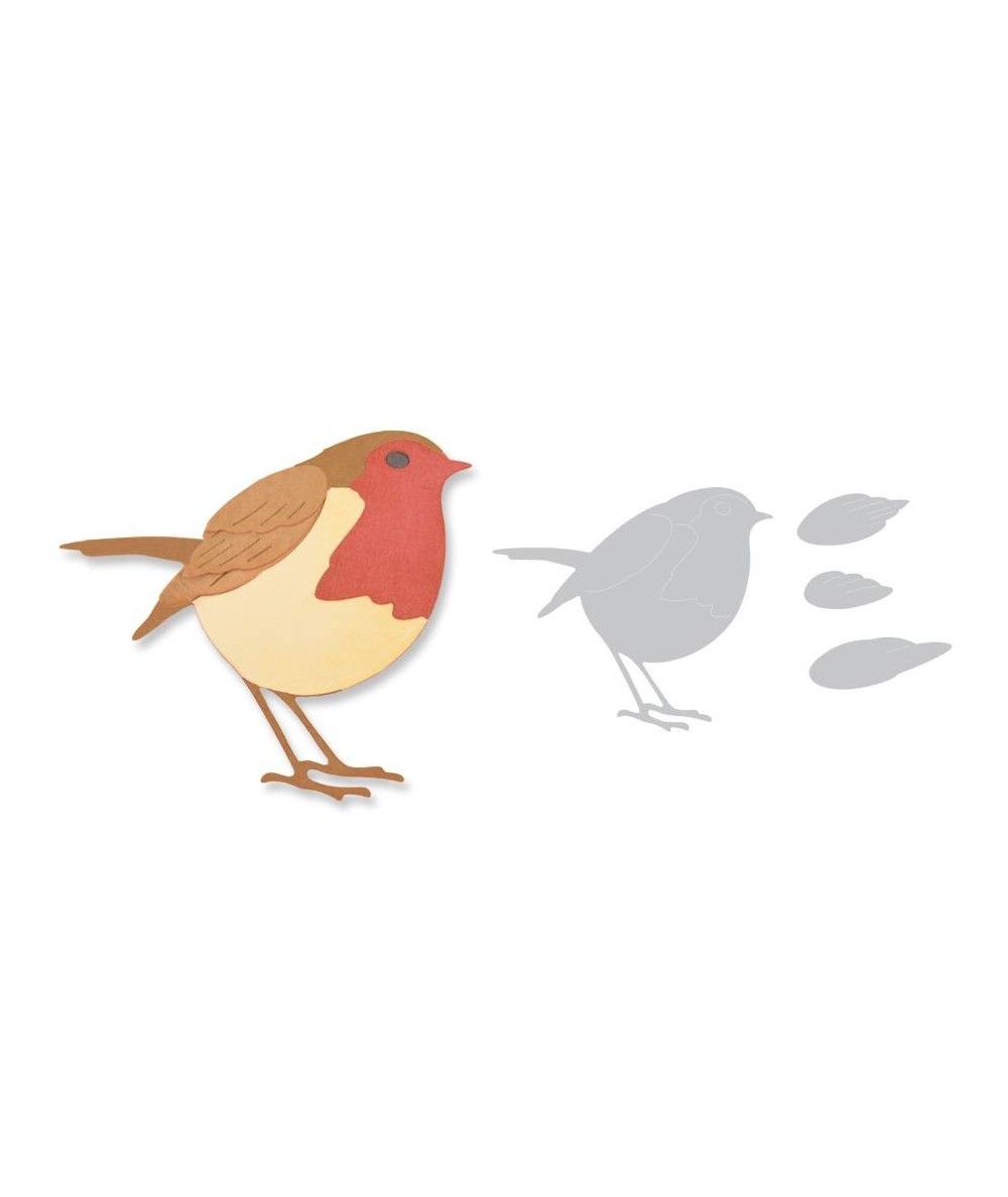 Sizzix, Thinlits Die Set 4PK - Little Robin Sizzix - Big Shot - 1