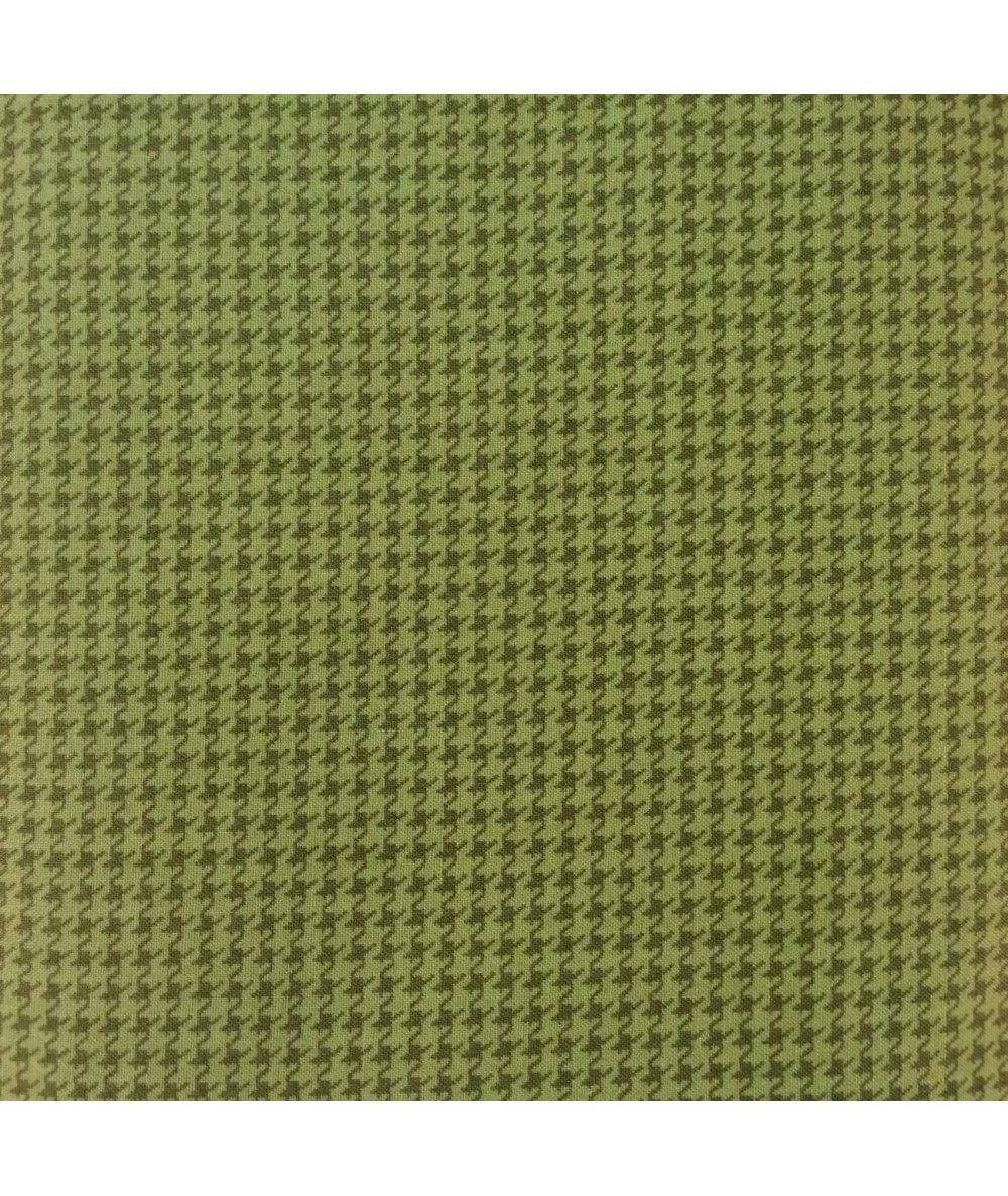 Tessuto Verde Pied de Poule - Houndstooth Pebble, Free Spirit Westminster Fabrics - 1