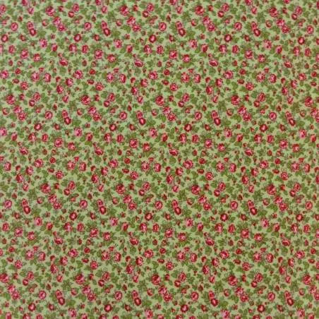 Tessuto Verde con Rose Rosse - Windermere Prints, Moda Fabrics Moda Fabrics - 1