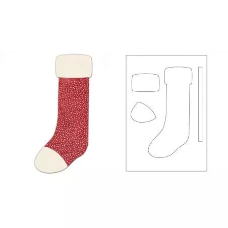 Bigz Plus Die - Stocking by Rosebud's Cottage Sizzix - Big Shot - 1