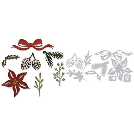 Sizzix, Thinlits Die Set 5PK - Festive Greens by Tim Holtz Sizzix - Big Shot - 1