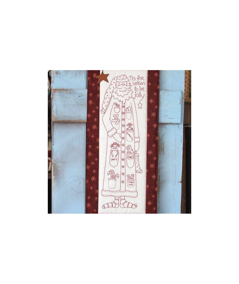 The BirdHouse, Jolly Santa – Christmas Pre-printed Stitchery The BirdHouse - 1