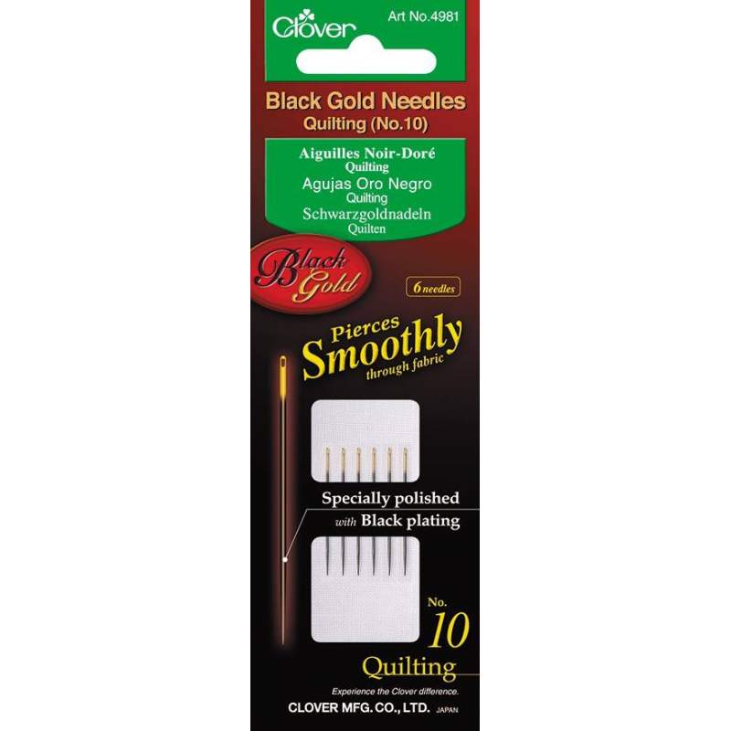 Clover, Aghi Neri Per Quilting n°10 - 6 pz Clover - 1