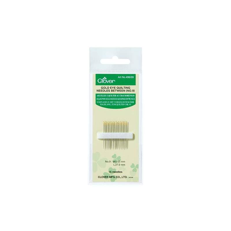 Clover, Aghi Gold Per Quilting n° 9 - 15 pz Clover - 1 Clover, Aghi Gold Per Quilting n° 9 - 15 pz Clover - 1