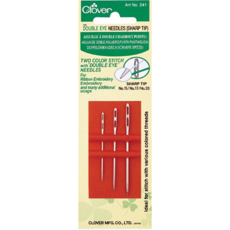 Clover, Aghi Doppio Foro Fine - 3 pz Clover - 1