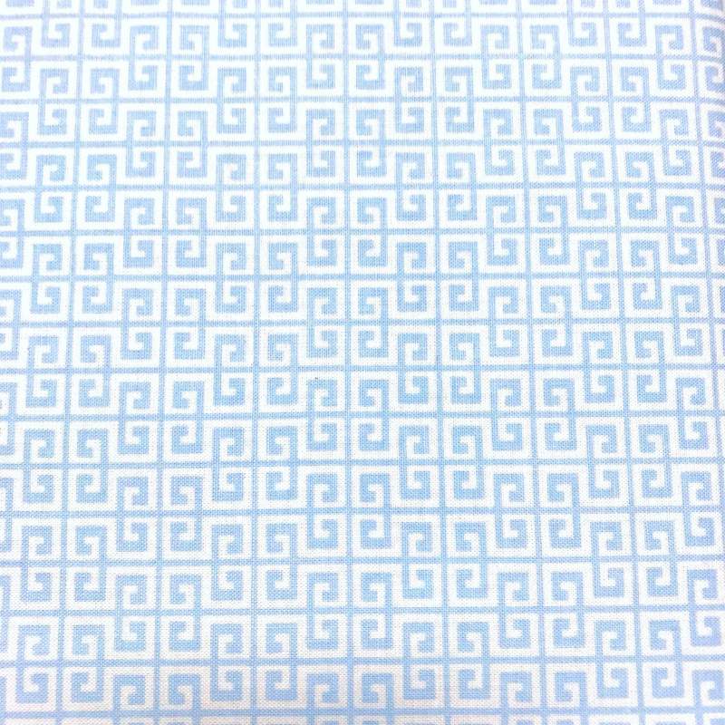 Gutermann Summer Loft, Tessuto Bianco con Greche Azzurre Gutermann - 1