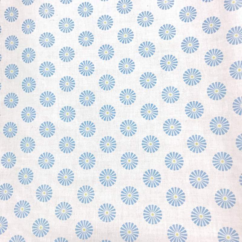 Gutermann Summer Loft, Tessuto Bianco con Fiori Azzurri Gutermann - 1
