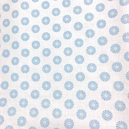 Gutermann Summer Loft, Tessuto Bianco con Fiori Azzurri Gutermann - 1