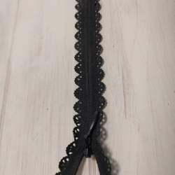 Cerniera Zip Invisibile con Pizzo da 22cm - Nero Notions - 1