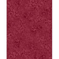 Tessuto Bordeaux Pergamentato con Viticci - Essentials Scroll, Wilmington Prints Wilmington Prints - 1