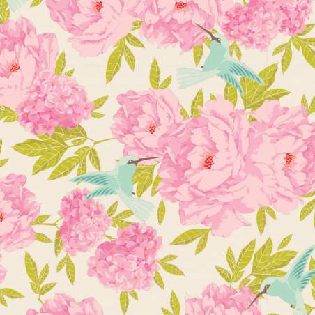 Tilda 110 Hummingbird Dove White - LemonTree Tilda Fabrics - 1