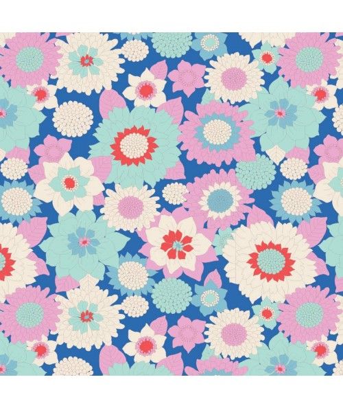 Tilda 110 Boogie Flower Blue - LemonTree Tilda Fabrics - 1