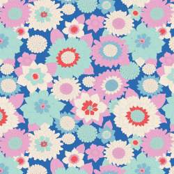 Tilda 110 Boogie Flower Blue - LemonTree Tilda Fabrics - 1