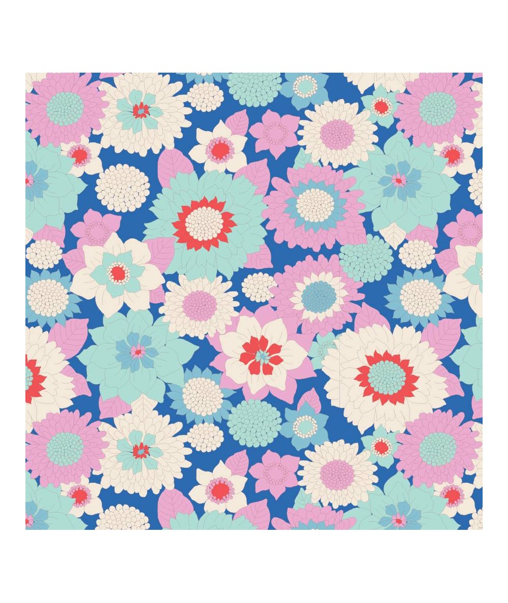 Tilda 110 Boogie Flower Blue - LemonTree Tilda Fabrics - 1