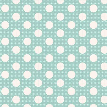 Tilda Medium Dots Teal, Tessuto Verde Acqua a Pois Tilda Fabrics - 1