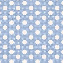 Tilda Medium Dots Blue, Tessuto Blu a Pois Tilda Fabrics - 1