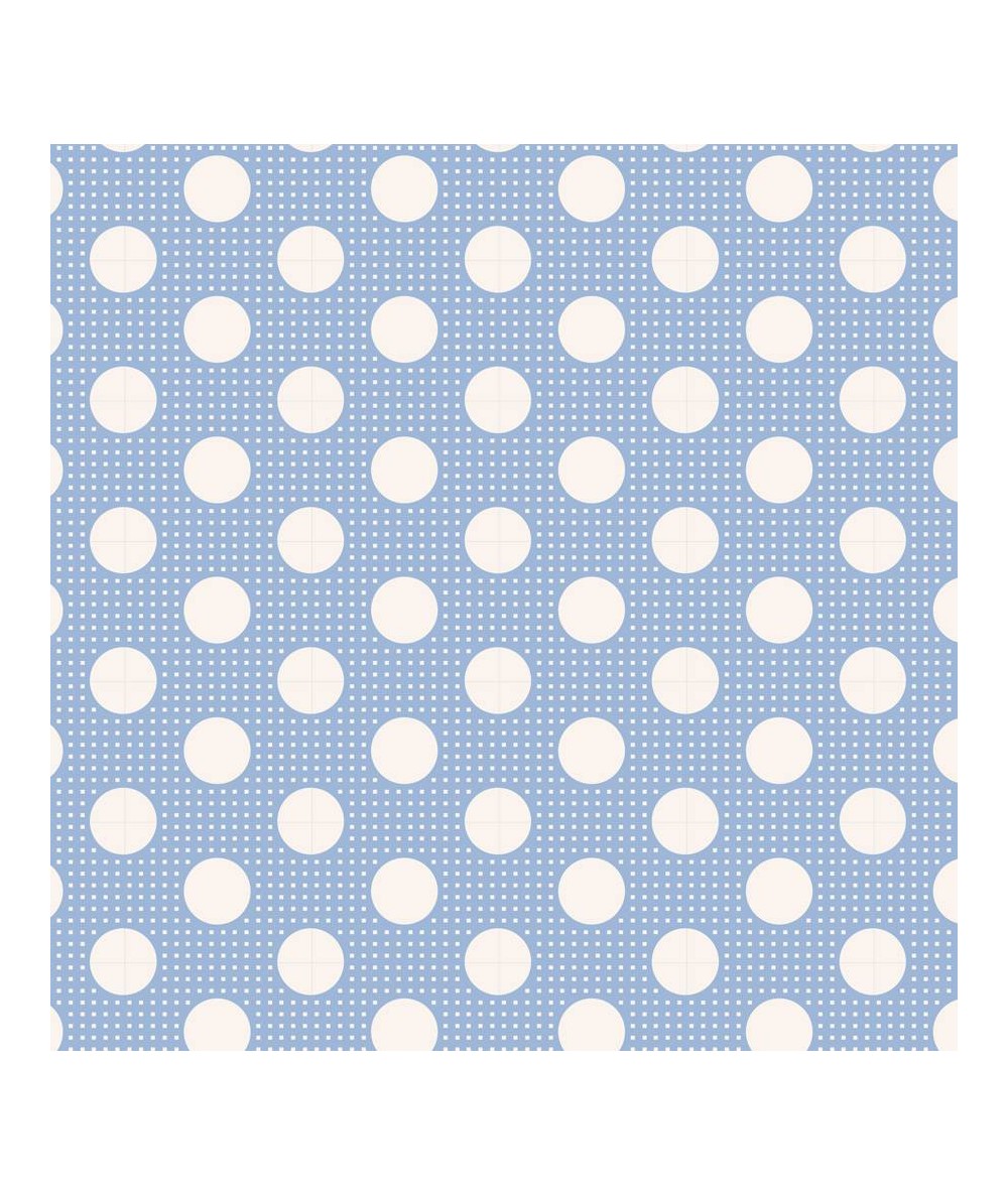 Tilda Medium Dots Blue, Tessuto Blu a Pois Tilda Fabrics - 1