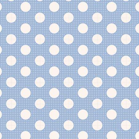 Tilda Medium Dots Blue, Tessuto Blu a Pois Tilda Fabrics - 1