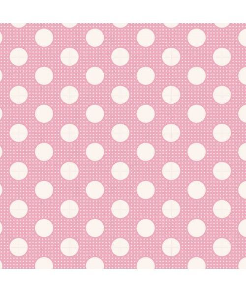 Tilda Medium Dot Pink, Tessuto Rosa a Pois