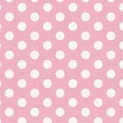 Tilda Medium Dots Pink, Tessuto Rosa a Pois Tilda Fabrics - 1