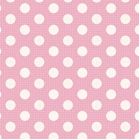Tilda Medium Dots Pink, Tessuto Rosa a Pois Tilda Fabrics - 1