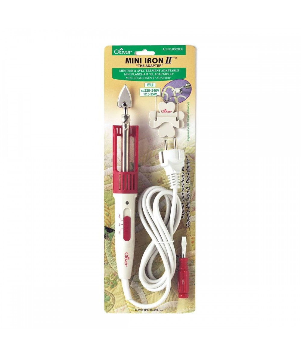 Clover, Mini Iron II - Mini ferro da stiro con punte intercambiabili Clover - 1