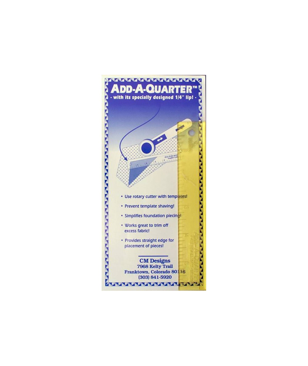 Add-A-Quarter 1/4 inch, Squadra 6 pollici per foundation-paper piecing CMDesigns - 1
