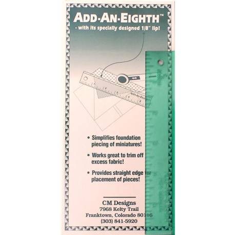 Add-A-Eighth 1/8 inch, Squadra 6 pollici per foundation-paper piecing CMDesigns - 1