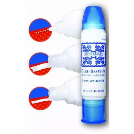 Roxanne - Colla per Imbastire, 44ml - 1,5 oz - Applicatore a due vie Colonial Needle - 1
