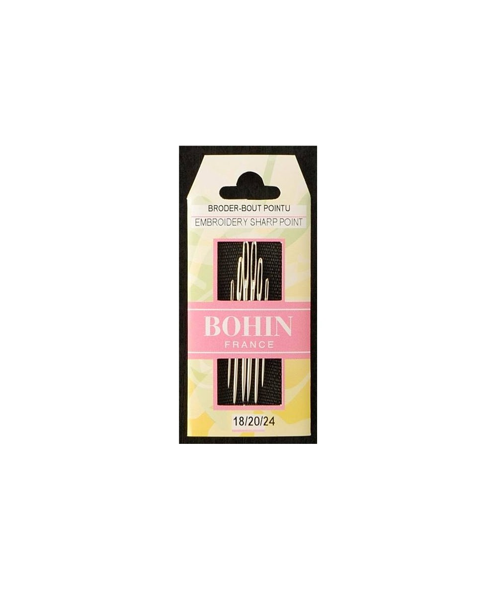 Bohin, Aghi Embroidery da Ricamo con Punta A41F per Ricamare su Lino, Lana e Cotone n18/20/24 - 6pz Bohin - 1