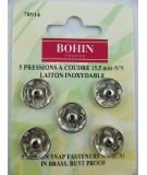 Bohin, Bottoni Automatici a Pressione Argento - da 15,5 mm Bohin - 1