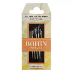 Bohin, Aghi Embroidery da Ricamo con Punta Arrotondata A42F per Ricamare su Lino, Tela, Tela Aida n22/24/26 - 6pz Bohin - 1