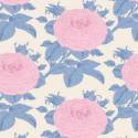 Tilda 110 Sunkiss, Grandmas Rose Blue - Tessuto a Fiori Blu Tilda Fabrics - 1