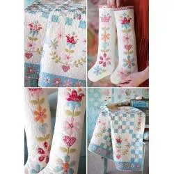 Tilda Paper Piecing - Fiori di Arte Popolare, Cabbage Rose Tilda Fabrics - 2