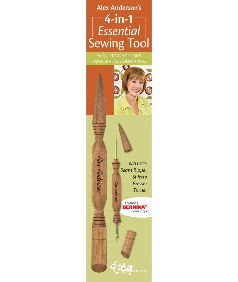 4 in 1 Attrezzo per il Cucito - Pieghetta, Scucirino, Gira Tubolari, Stiletto C&T Publishing - 1