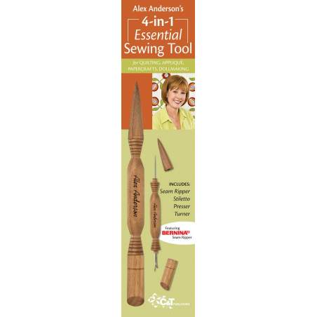 4 in 1 Attrezzo per il Cucito - Pieghetta, Scucirino, Gira Tubolari, Stiletto C&T Publishing - 1