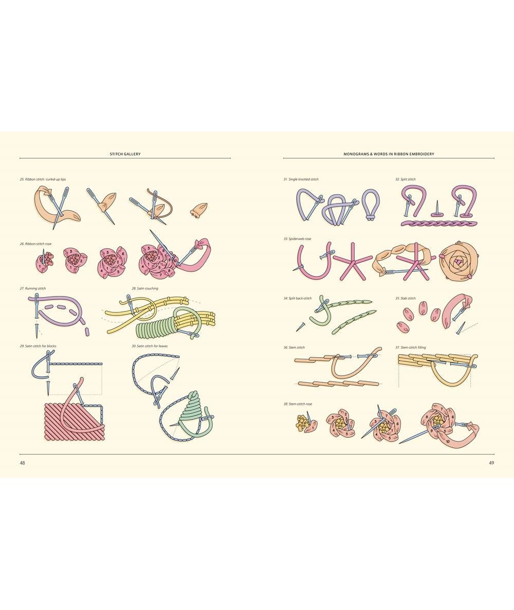 Monograms and Words- in Ribbon Embroidery by Di Van Niekerk Search Press - 2