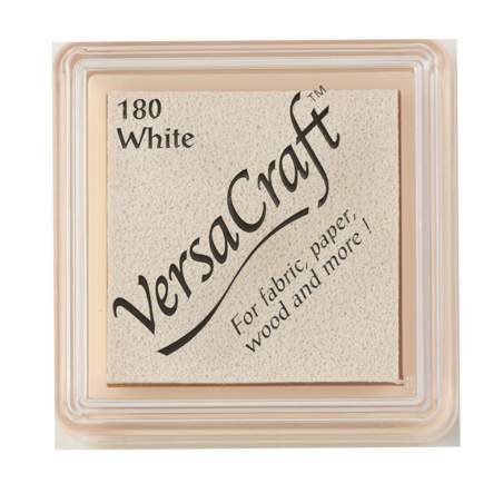 VersaCraft White - Inchiostro Bianco + Spugna per Bambole, Tessuto, Carta, Legno e altro Tsukineko - 1