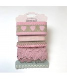 Passamanerie Miste 8m, 4 Nastrini da 2 metri - Rosa Roberta De Marchi - 1