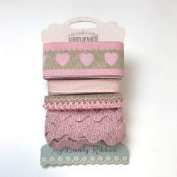 Passamanerie Miste 8m, 4 Nastrini da 2 metri - Azzurro e Beige Roberta De Marchi - 1