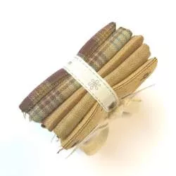 Pacchetto di 5 Tessuti Giapponesi 35 x 37 cm - Marrone Roberta De Marchi - 2