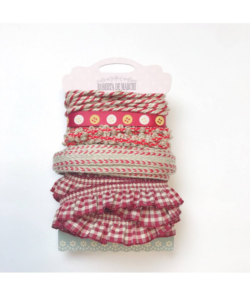 Pasamanería Mixta 8 m, 4 cintas de 2 m – Gris Roberta De Marchi - 1