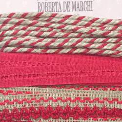 Passamanerie Miste 10m, 5 Nastrini da 2 metri - Rosso Roberta De Marchi - 2